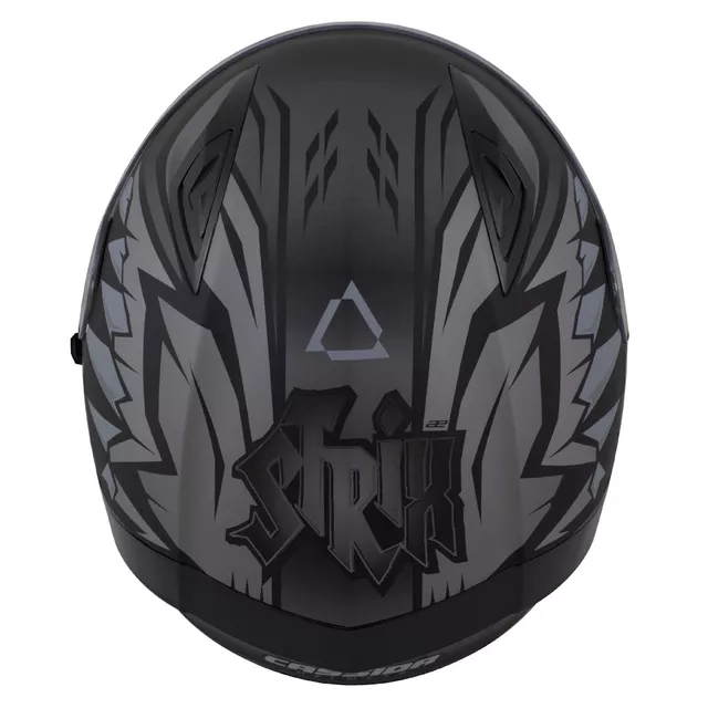 Motoros bukósisak Cassida Orbit StriX fekete matt/szürke, dioptriás vagy napszemüveg használatához alkalmas, tanúsítvány, polikarbonát, napellenző