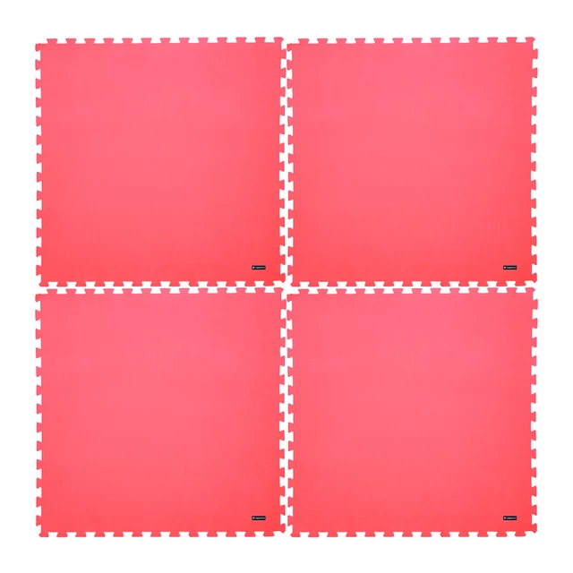 Fitness szőnyeg inSPORTline EVA40, 1cm, 40 kg/m3, 4db 100x100 - piros