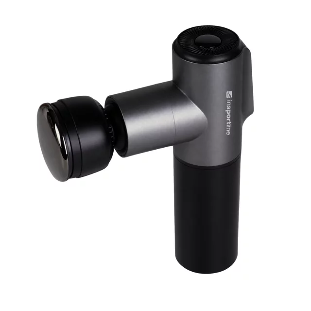 Hideg/meleg masszázspisztoly inSPORTline IceBlaze, 2400 mAh, 1600-2800 fordulat/perc, 6 mm lökethossz, 5 sebességfokozat, 5 fűtési és hűtési fokozat