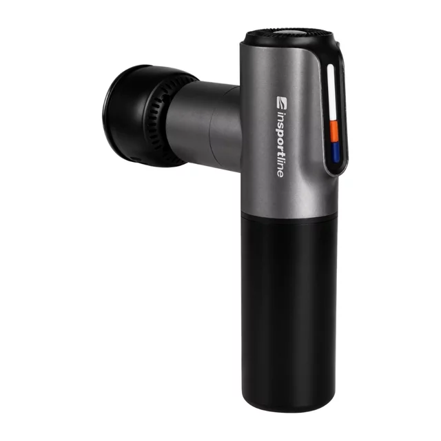 Hideg/meleg masszázspisztoly inSPORTline IceBlaze, 2400 mAh, 1600-2800 fordulat/perc, 6 mm lökethossz, 5 sebességfokozat, 5 fűtési és hűtési fokozat