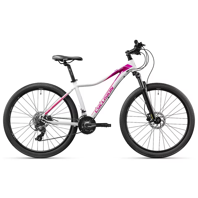 Női hegyikerékpár Cyclision Corpha 5 MK-II 29", teleszkópos villa, tárcsafékek, Shimano váltórendszer, széles gumiabroncsok - Karib-tenger - Rózsaszín Hullám