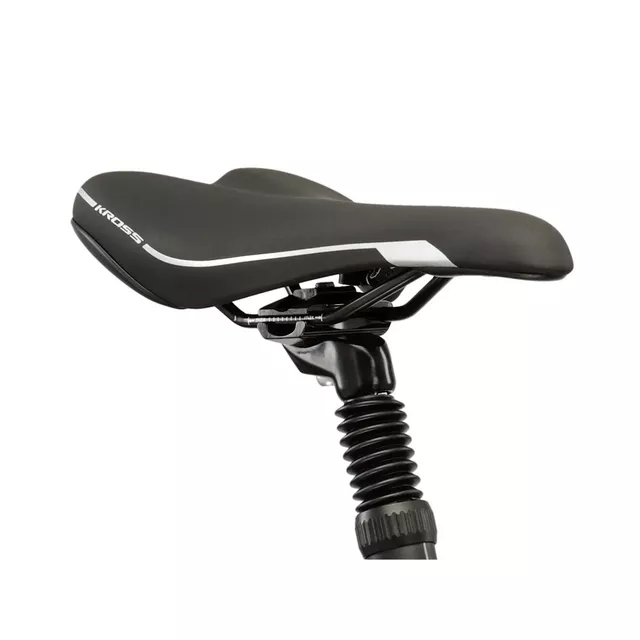 Férfi cross kerékpár Kross EVADO 3.0 28" Gen 007, Wanda gumiabroncsok, 16 fokozatú Shimano váltórendszer, Suntour teleszkópos villa - narancssárga/fekete/fényes