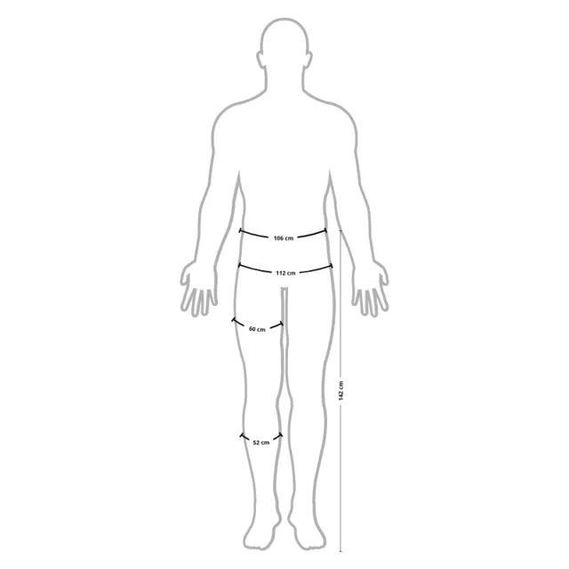 Kiegészítő kompressziós nadrág inSPORTline 142 cm, hat légkamra,lábbujjtól csípőig