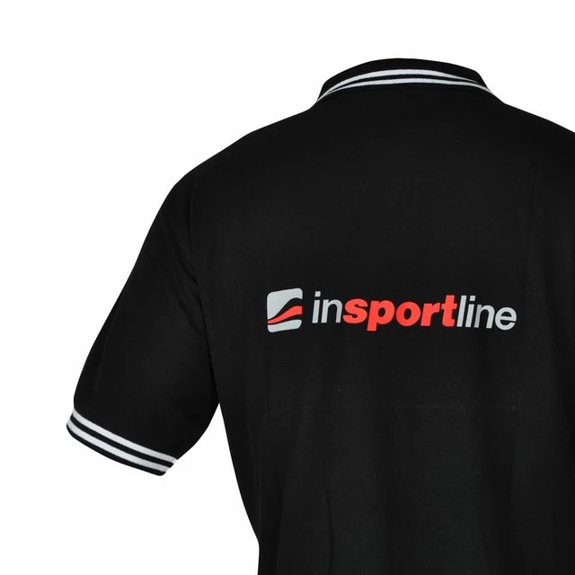Férfi galléros póló inSPORTline Polo - fekete