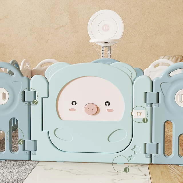 Műanyag játszóház tartozékokkal inSPORTline Piglino 178x184 cm - kék