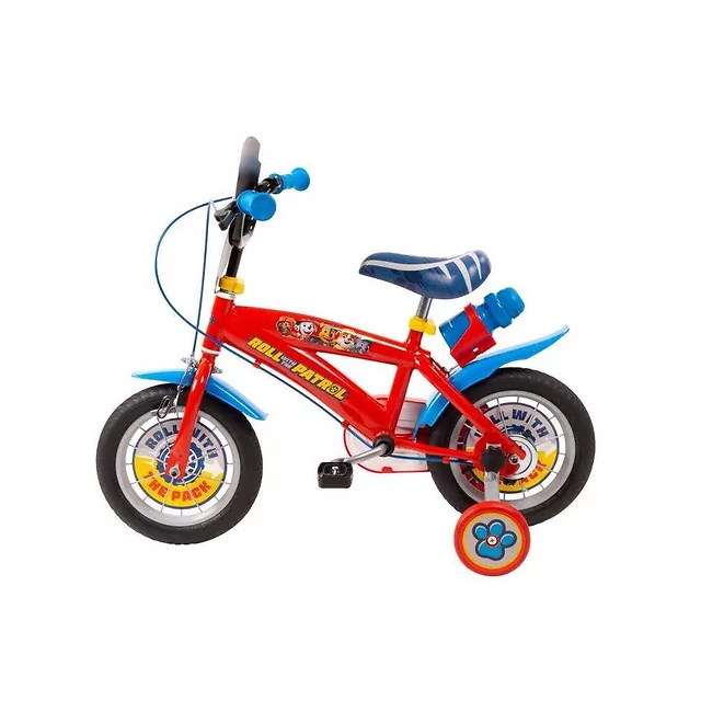 Gyermek kerékpár Toimsa Paw Patrol Boy 14", egyensúlyozó kerekek, palack tartó, első féknyereg és a hátsó dobfék, 4-6 éves gyermekek számára
