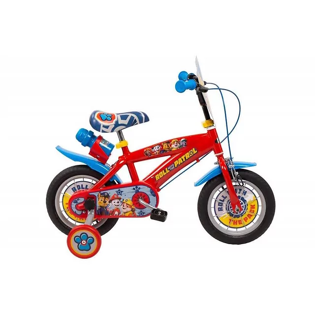 Gyermek kerékpár Toimsa Paw Patrol Boy 14", egyensúlyozó kerekek, palack tartó, első féknyereg és a hátsó dobfék, 4-6 éves gyermekek számára