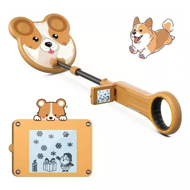 Gyerek fémkereső inSPORTline Aurino MD1011, 658 g, ergonomikus kialakítás, teleszkópos kialakítás, vízálló tekercs, kerek markolat, ajándék motívum - kutya