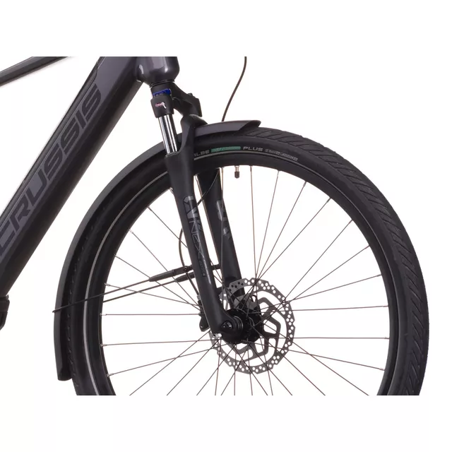 Férfi trekking elektromos kerékpár Crussis e-Gordo 7.11 715Wh 28" - modell 2026,szuper erős akkumulátor,erős Panasonic középmotor,hidraulikus fékek