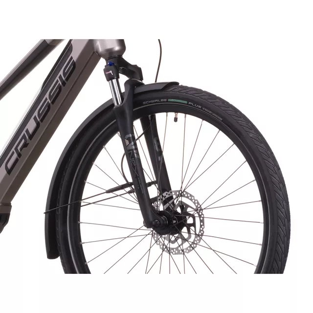 Női elektromos túrakerékpár Crussis e-Savela 7.11 691Wh 28" - 2026, 170 km hatótávolság, színes LCD-kijelző,  8 sebességes SHIMANO Acera váltó