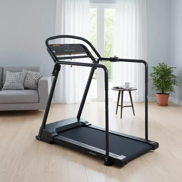 Futó- és sétálópad inSPORTline Avolin, masszív keret, biztonsági hevederek, pulzusszám monitorozása, szállítógörgők, fokozatmentes állítható sebesség