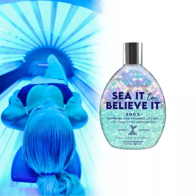 Napozókrém Tan Incorporated Sea It To Believe It 400ml, C-vitamin, tengeri ásványi anyag, mikroszemcsék, vegán, intenzív, tartós