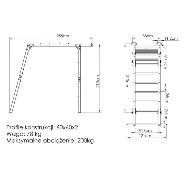 Kültéri tornalétra - Marbo Sport MO-016 Marbo Sport