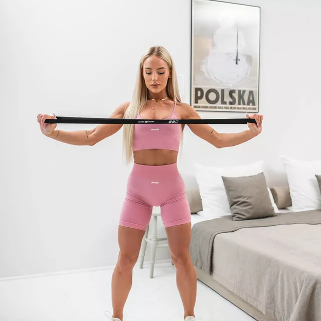 3 db erősítő szalag szett, 4.5mm,  Marbo, Kék 16-39kg, Fekete 12-30kg, Sárga 7-16kg, latex, 208cm