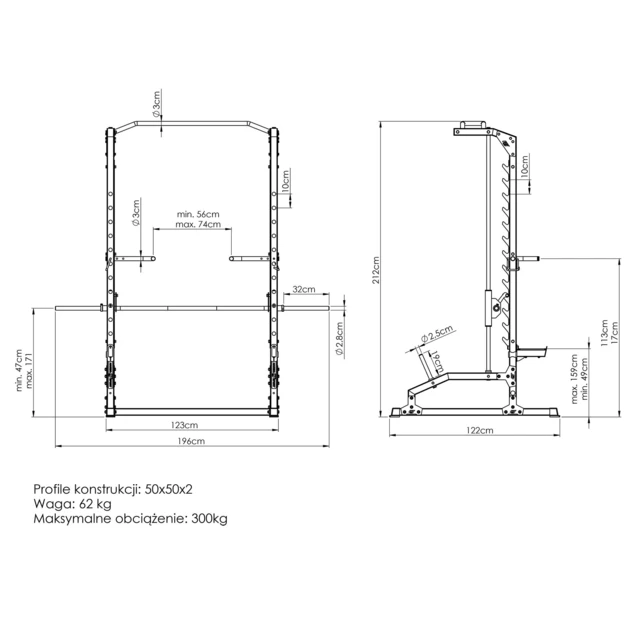 Marbo Sport Smith gép húzódzkodóval és tolódzkodóval MS-U105 2.0