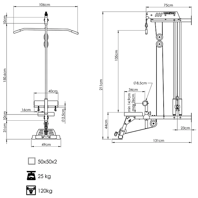 Falra szerelhető hátlehúzó üléssel MS-W104 2.0 – Marbo Sport