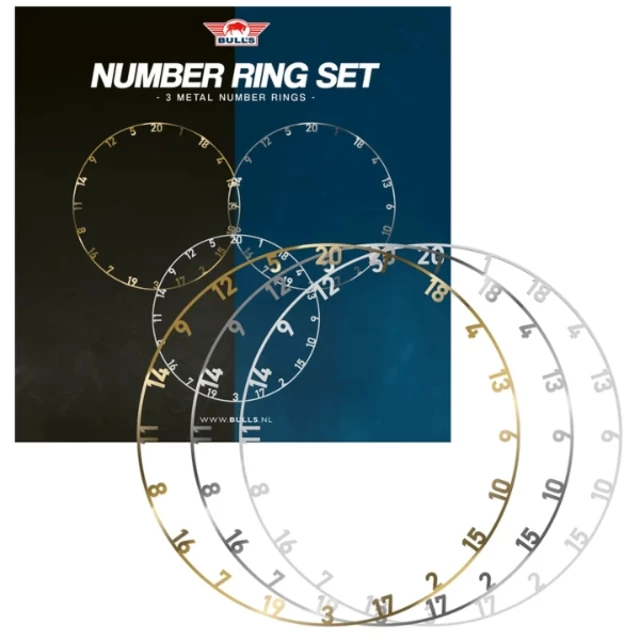 Csere számok darts táblához Bull's Number Ring 3 db vegyes színben
