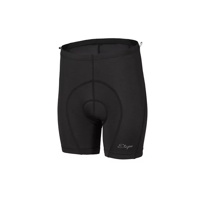 Kerékpáros szoknya Etape Laura, széles derékpánt a maximális kényelemért, kivehető belső elasztikus nadrág, Stretch Woman bélés, csúszásgátló anyaggal - fekete