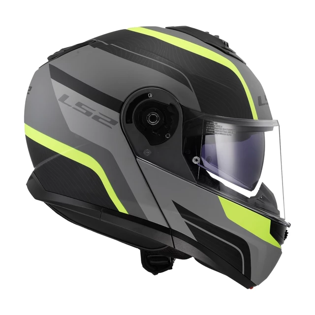 Flip-up bukósisak LS2 FF908 Strobe II Matt Black H-V Yellow