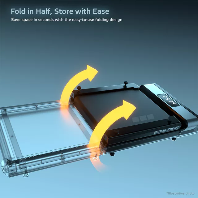 Összecsukható gyaloglópad inSPORTline ZenRun Fold 10, 0.75LE, max.120kg, futófelület 106x40cm, mellkasi öv, súly 24kg, otthoni