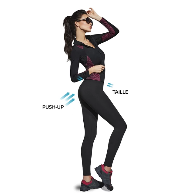 Női karcsúsító leggings BAS BLEU Exter Black - fekete - fekete