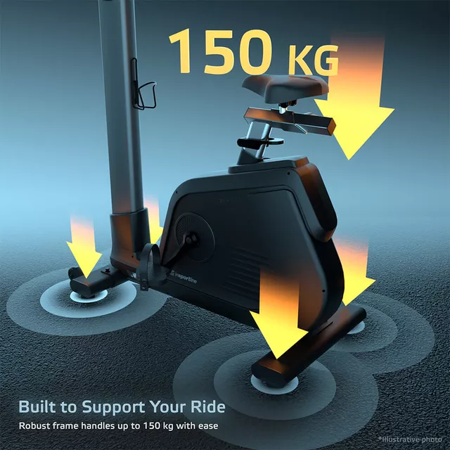 Szobakerékpár inSPORTline ZenBike 600, USB-port, max. 150kg, alkalmazások, HRC és WATT program, 7kg lendkerék, mágnesfékes