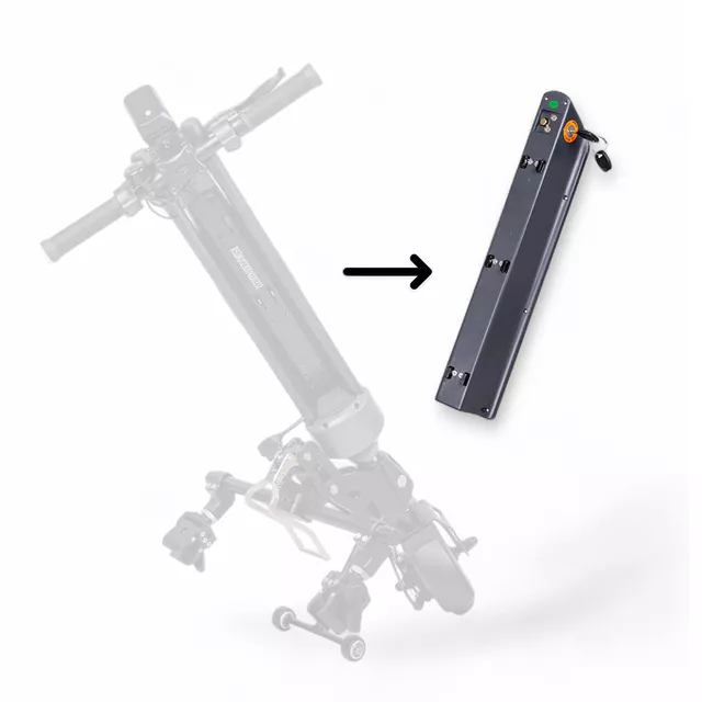 Pótakkumulátor 36V 7.8Ah az inSPORTline Oppatia kerekesszékek kiegészítő elektromos meghajtásához, lítium, 2 kg terhelhetőség