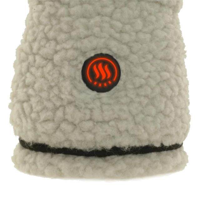 Fűthető gyapjú kesztyű Glovii GS3 - bézs-fekete