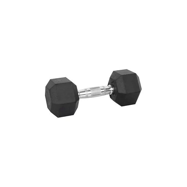 Hatszögletű súlyzó inSPORTline Hexsteel 15 kg, ergonomikus csúszásmentes fogantyú, modern design, precíz kivitelezés
