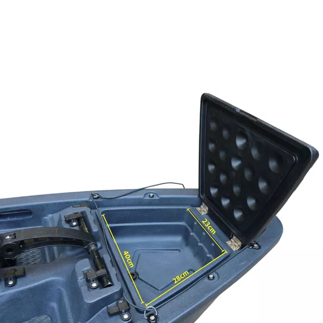 Összecsukható pedálos kajak inSPORTline Rhoner Urban Camo, fogantyú, horgászbottartó, lehajtható ülés, egyszerű kormányvezérlés, tárolórekeszek,38 kg