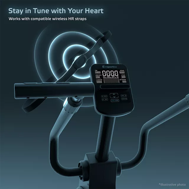 Háttámlás szobakerékpár inSPORTline ZenSeat 100, LCD kijelző, ergonomikus ülés, légáteresztő háttámla, 25 program