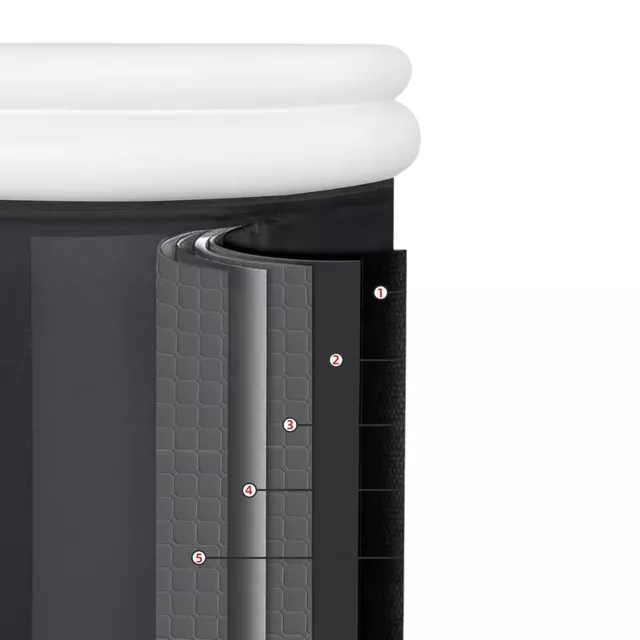 Hordozható merülődézsa inSPORTline FrostZen Pro II, tartós dupla héj, felfújható perem, hőmérő, összecsukható