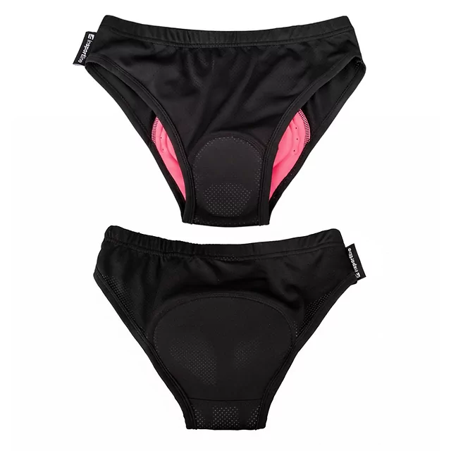 Női alsónemű gélbetéttel inSPORTline Nashka, hatékony ütéscsillapítás, gyors száradó anyag, légátesztő hálós anyag - fekete