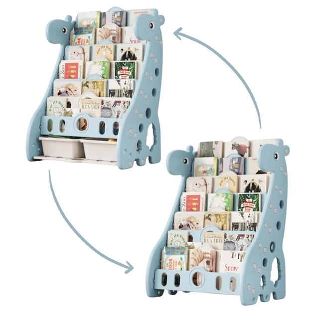 Gyerek könyvespolc inSPORTline Girafondo - kék - kék