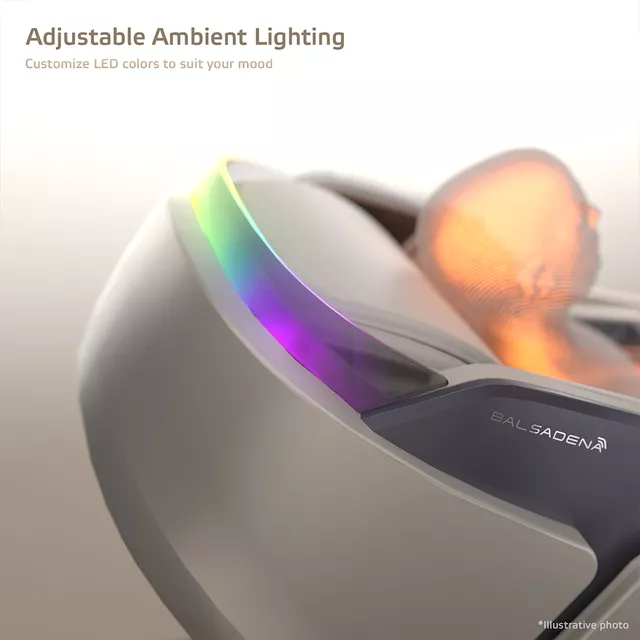 Masszázsfotel inSPORTline Balsadena, LCD vezérlőkijelző, beépített hangszórók,  LED-világítás, 20 előre beállított program, műbőr - kávé