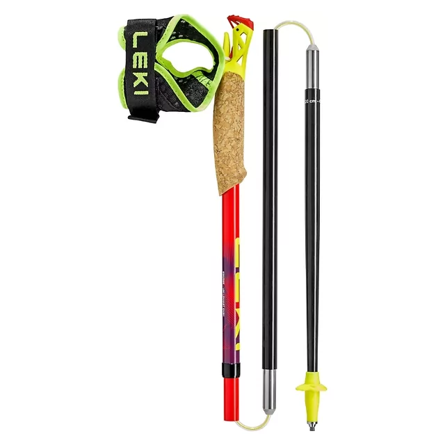 Trail running bot LEKI Ultratrail FX One, összecsukható konstrukció, 100% szénszálas anyag, Trail Shark meghosszabbított parafa markolat