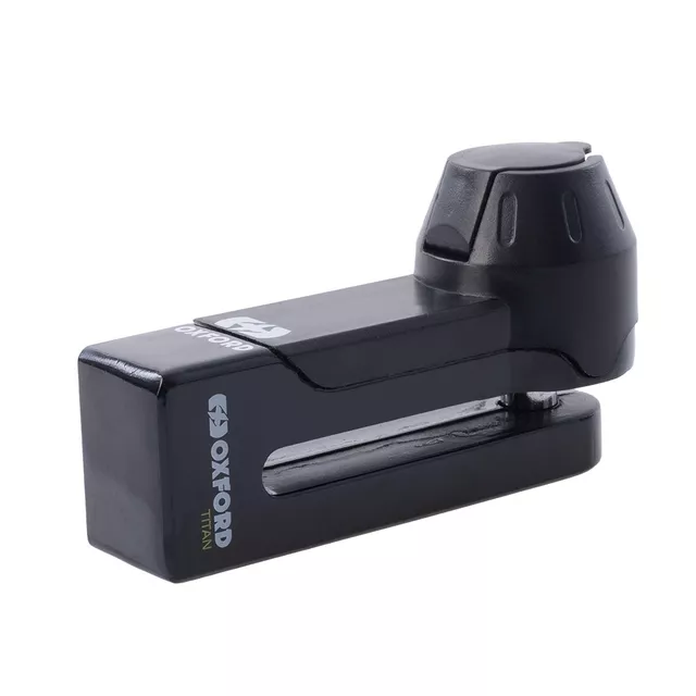 Tárcsafékzár Oxford Titan, kétállású zár, rozsdamentes acél, 3 kulcs - fekete