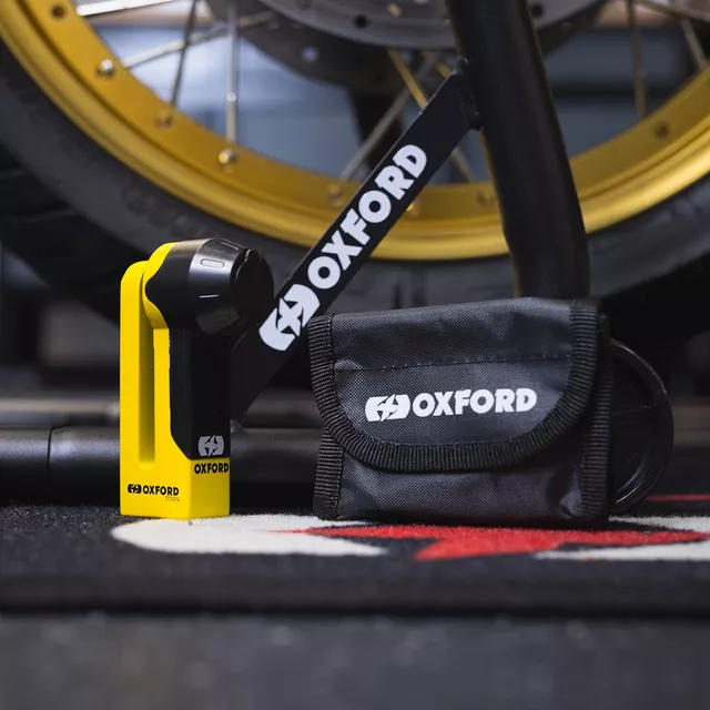 Tárcsafékzár Oxford Titan, kétállású zár, rozsdamentes acél, 3 kulcs