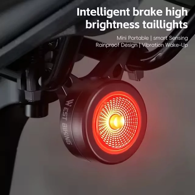 Hátsó lámpa 2 az 1-ben inSPORTline ISL Lumbarda, rezgésérzékelő, 5 világítási mód, egyszerű felszerelés, 2 féle tartó tartozék