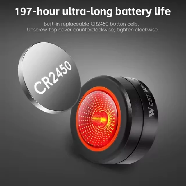 Hátsó lámpa 2 az 1-ben inSPORTline ISL Lumbarda, rezgésérzékelő, 5 világítási mód, egyszerű felszerelés, 2 féle tartó tartozék