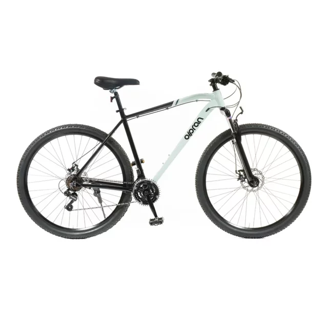 Férfi hegyikerékpár Olpran ASTACUS Man 29", könnyű alumínium váz, Shimano alkatrészek, 21 fokozat, Shimano hátsó váltó, 160 mm-es tárcsák - szürke/sötétpiros