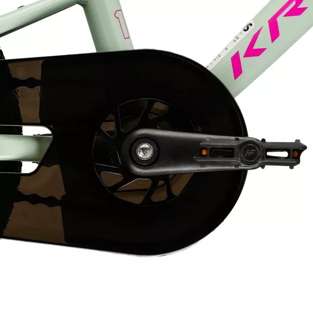 Gyerekkerékpár Kross Liftie 14" Gen 009,  alacsony átlépésű vázszerkezet, féknyerges fékek, alumínium váz, együtt nő a gyermekeddel - sárga / fekete / matt