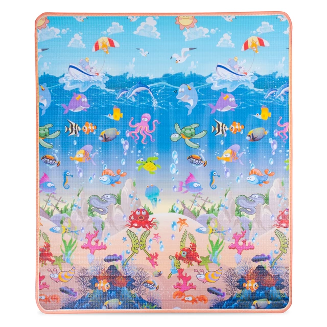 Feltekerhető gyerekszőnyeg inSPORTline Lhotino 150x180x1,5 cm - Állatok a tengerparton