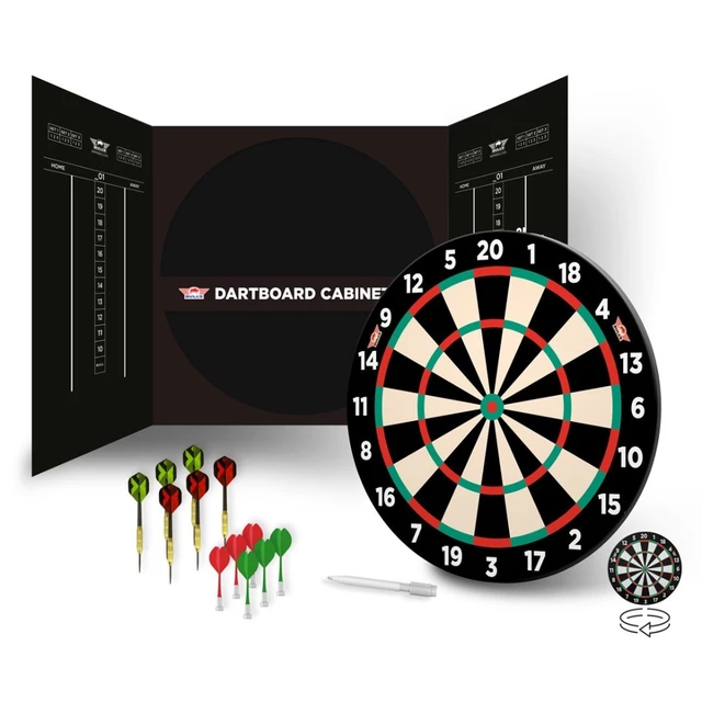 Mágneses papír Dartboard szekrény Bull's Cabinet Set