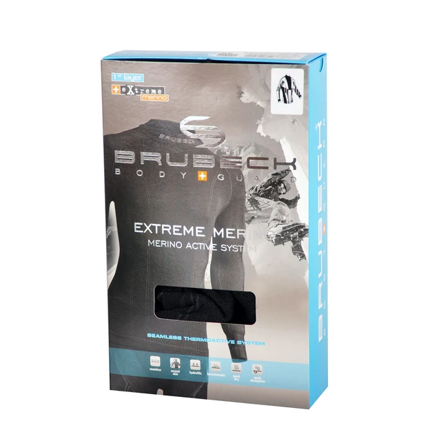 Férfi thermo hosszú ujjú póló extreme Brubeck MERINO