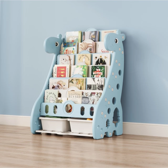 Gyerek könyvespolc inSPORTline Girafondo - kék