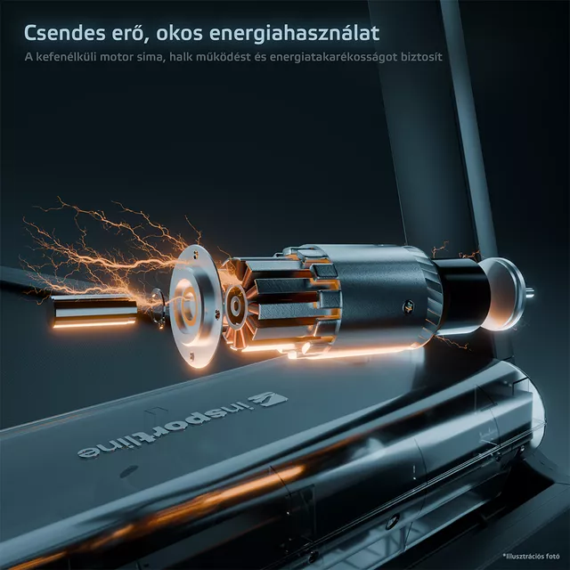 Futópad inSPORTline ZenRun 50, motoros futópad, 4,5LE motor, 150kg teherbírás, séta funkció, felhajtható, elektromos dőlésszög