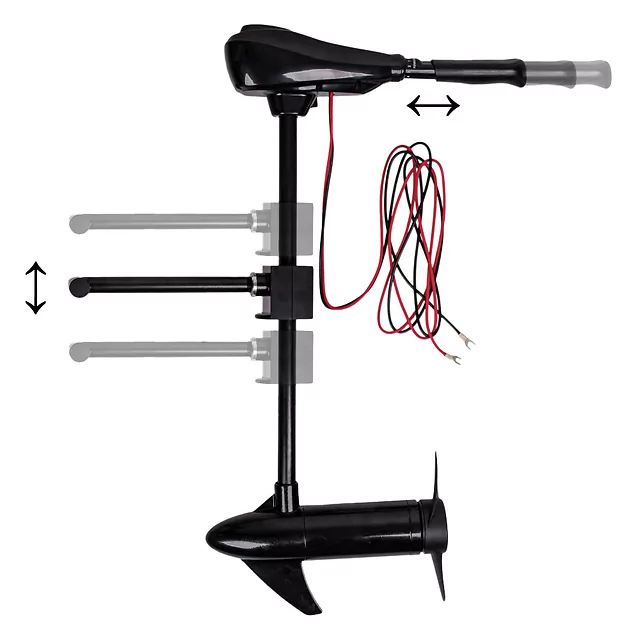 Hajómotor inSPORTline A1001 46lb/492W/12V, csendes működés, kétlapátos légcsavar, teleszkópos fogantyú, rögzítés állítható merülési magassággal