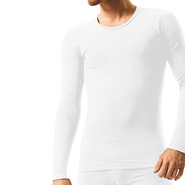 Férfi Brubeck póló- hosszú ujjú - fehér
