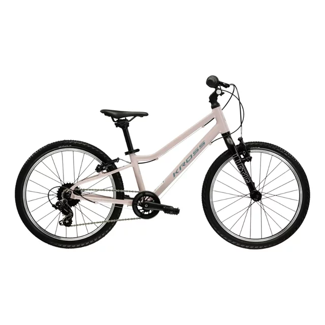 Ultra könnyű gyermekkerékpár Kross Liftie 20" Gen 009 - 2025, 115-130 cm, 7,2 kg, Shimano Revoshift markolatváltó, Aluminium Lite váz - rózsaszín / grafit / matt